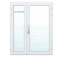 Металопластикові двері Salamander BluEvolution 82 полуторні з поворотно-відкидною створкою 1300 x 2100 мм