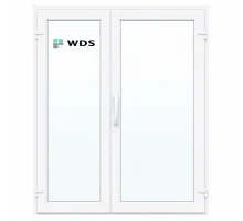 Металопластикові двері WDS 5S полуторні з поворотно-відкидною створкою 1400 x 2100 мм