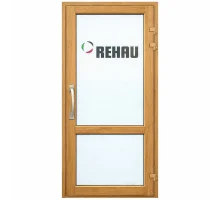 Металопластикові двері ламіновані Дуб Монтана REHAU EURO 70поворотно-відкидне 700 x 2100 мм