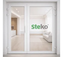 Металопластикові двері Steko V62полуторні з поворотно-відкидною створкою 1300 x 2000 мм