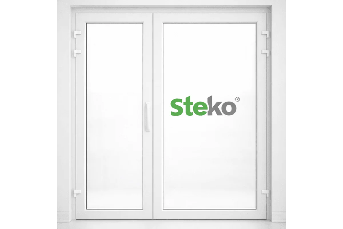 Металопластикові двері Steko S500 полуторні з поворотно-відкидною створкою 1200 x 2000 мм