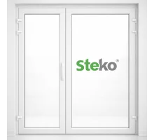 Металопластикові двері Steko S500 полуторні з поворотно-відкидною створкою 1200 x 2000 мм