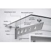 Навес на держателях Invisio Aura Glass стекло каленное бронза 1800*1100 мм черный