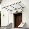 Навес на каркасе Invisio Crystal Guard стекло триплекс графит 1900*1400 мм черный