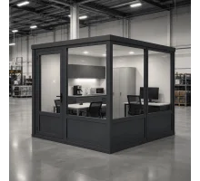 Металлопластиковый тамбур REHAU 3200*2400 мм антрацит