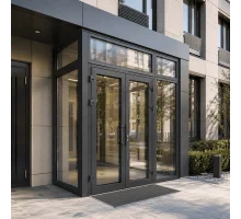 Металлопластиковый тамбур REHAU 3600*2700 мм антрацит
