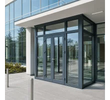 Металлопластиковый тамбур REHAU 3700*2700 мм антрацит