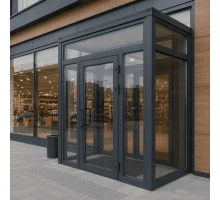Металлопластиковый тамбур REHAU 3200*2500 мм антрацит