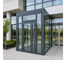 Металлопластиковый тамбур REHAU 3300*2500 мм антрацит