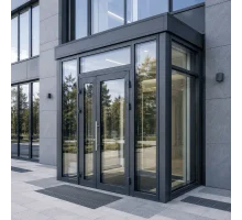 Металлопластиковый тамбур REHAU 3500*2500 мм антрацит
