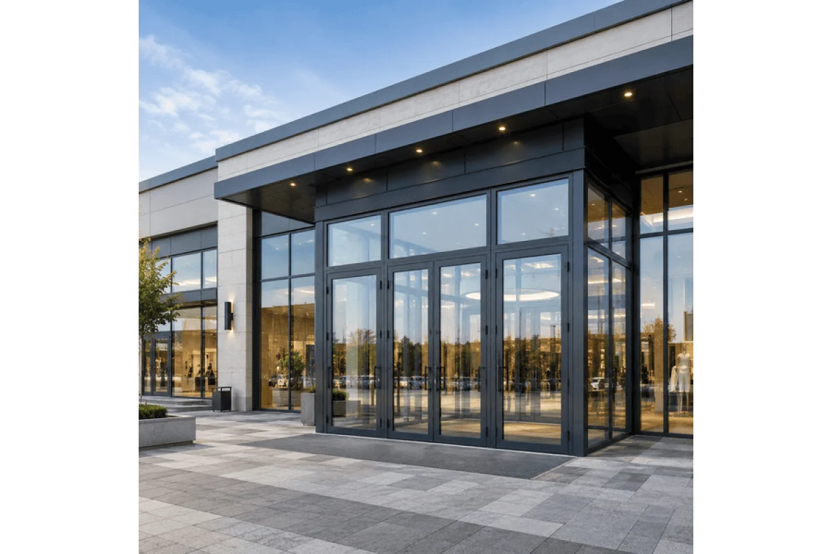 Металопластиковий тамбур REHAU 4000*2500 мм антрацит