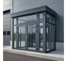 Металопластиковий тамбур REHAU 3200*2700 мм антрацит