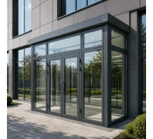 Металлопластиковый тамбур REHAU 3300*2700 мм антрацит