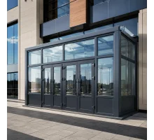 Металлопластиковый тамбур REHAU 4500*2700 мм антрацит