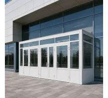 Металлопластиковый тамбур REHAU 3900*2400 мм белый