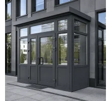 Металлопластиковый тамбур REHAU 3400*2500 мм антрацит