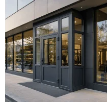 Металлопластиковый тамбур REHAU 3700*2500 мм антрацит