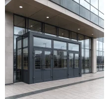 Металлопластиковый тамбур REHAU 4200*2400 мм антрацит