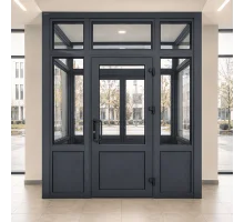 Внутрішній металопластиковий тамбур REHAU 3400*2700 мм антрацит