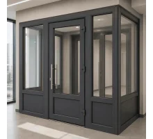 Внутрішній металопластиковий тамбур REHAU 3700*2700 мм антрацит