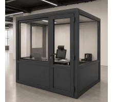 Металопластиковий тамбур REHAU 3300*2400 мм антрацит