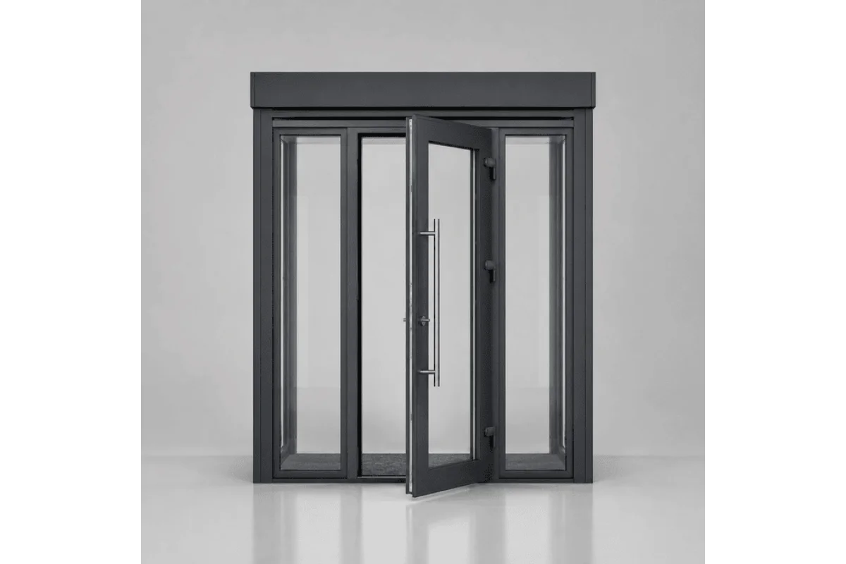 Металлопластиковый тамбур REHAU 2100*2400 мм антрацит