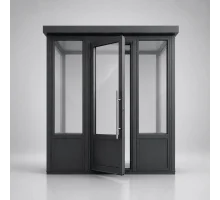 Металлопластиковый тамбур REHAU 3500*2400 мм антрацит