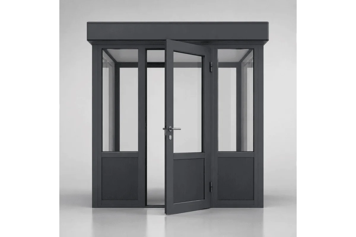 Металлопластиковый тамбур REHAU 2600*2400 мм антрацит