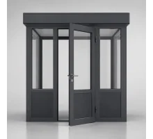 Металлопластиковый тамбур REHAU 2600*2400 мм антрацит