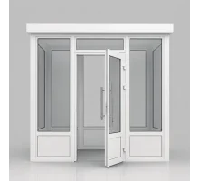 Металлопластиковый тамбур REHAU 4300*2500 мм белый