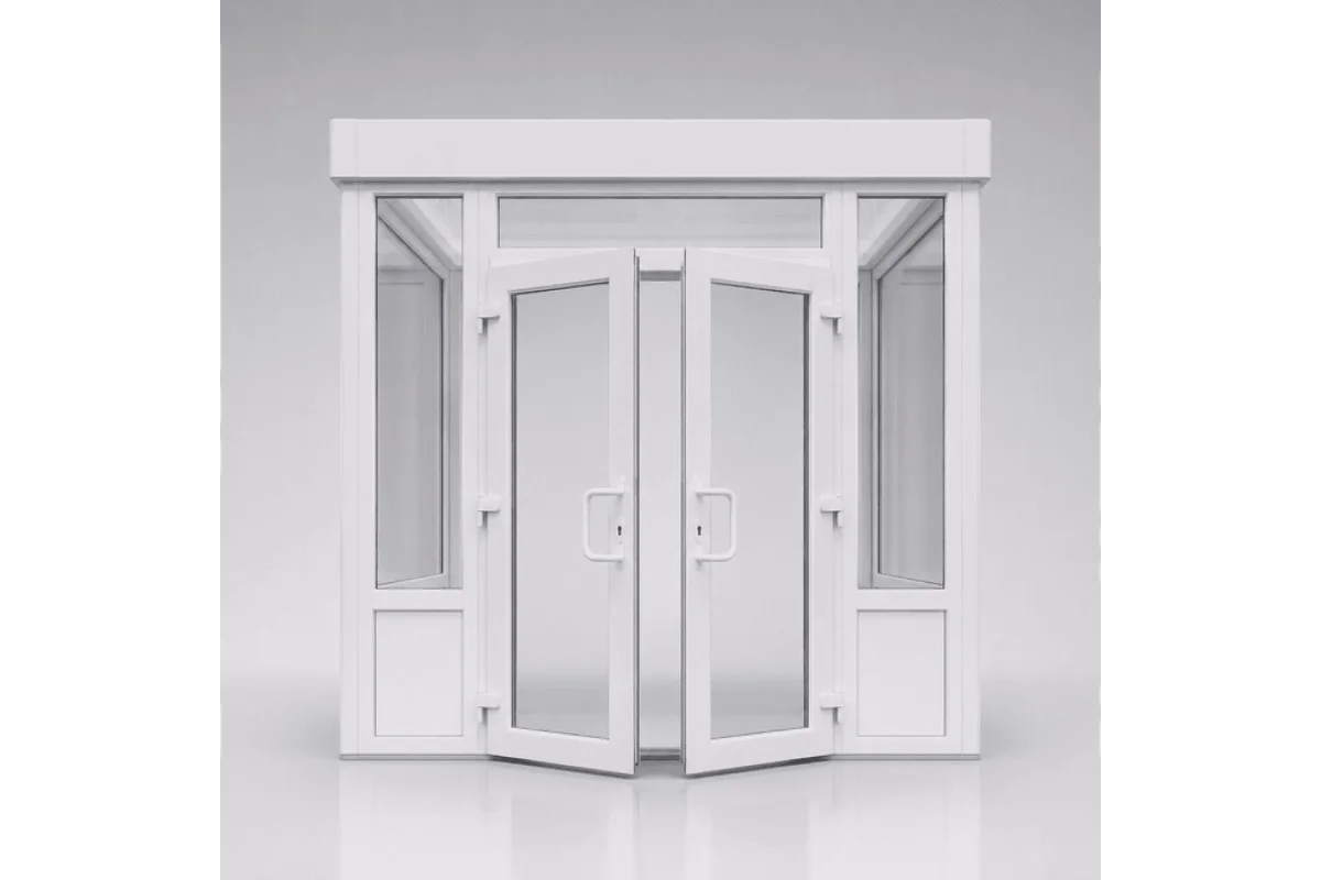 Металлопластиковый тамбур REHAU 2500*2500 мм белый