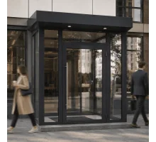 Тамбур із металопластикового профілю WDS 3000*2400 мм антрацит