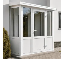Металлопластиковый тамбур REHAU 3600*2400 мм белый