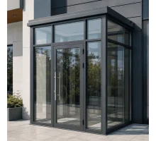 Скляний алюмінієвий тамбур ALULIGHT 2700*2200 мм антрацит