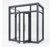 Тамбур алюминиевый для помещений ALULIGHT 3200*2500 мм антрацит