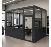 Тамбур алюминиевый для помещений ALULIGHT 2900*2400 мм антрацит