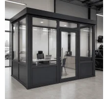 Металлопластиковый тамбур REHAU 3700*2400 мм антрацит