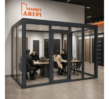 Тамбур алюминиевый для помещений ALULIGHT 3700*2600 мм антрацит