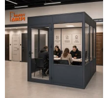 Тамбур алюминиевый для помещений ALULIGHT 3800*2600 мм антрацит