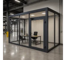 Металлопластиковый тамбур REHAU 3300*2500 мм антрацит