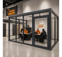 Тамбур алюминиевый для помещений ALULIGHT 4200*2400 мм антрацит