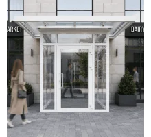 Тамбур із металопластикового профілю WDS 2500*2400 мм білий
