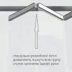 Холодное остекление террасы верхнеподвесная раздвижная система гармошка Spaceplus каленное стекло 5000*2200 мм
