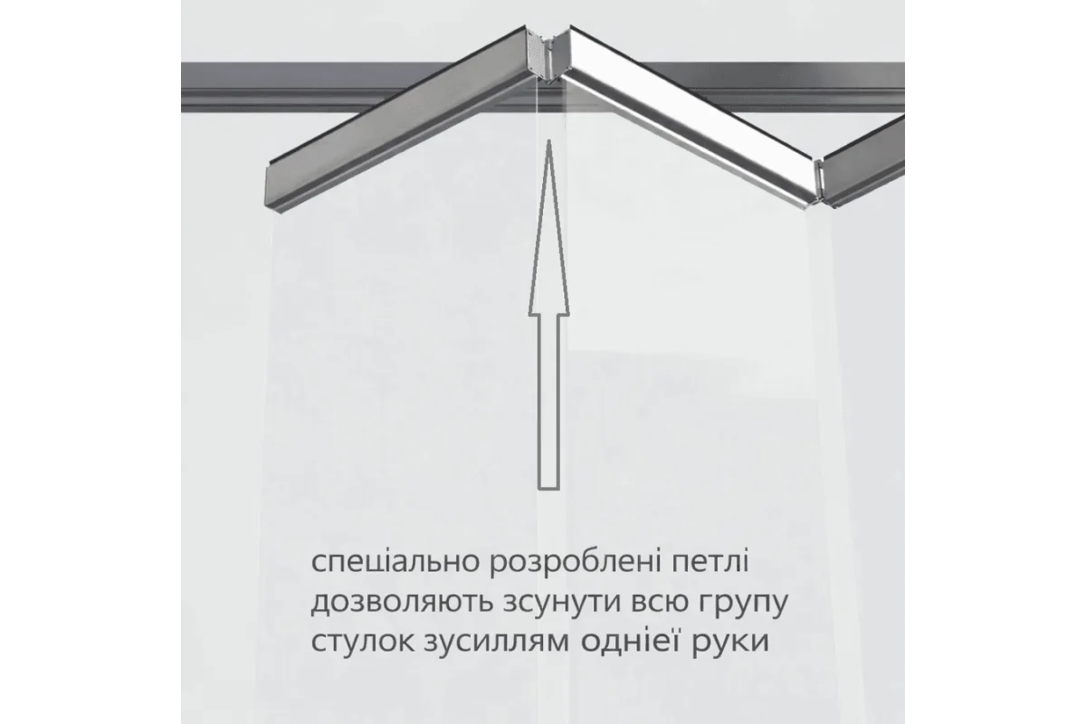 Холодное остекление террасы верхнеподвесная раздвижная система гармошка Spaceplus каленное стекло 5000*2200 мм