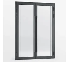Алюминиевая входная дверь для коммерческих помещений FRAMEX 1650*2500 мм антрацит