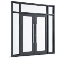 Алюминиевая входная дверь для коммерческих помещений FRAMEX 1250*2400 мм антрацит