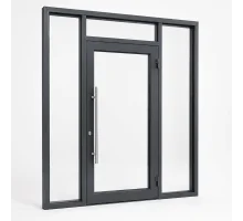 Алюмінієві двері вхідні для комерційних приміщень FRAMEX 1050*2200 мм антарцит