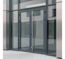 Алюмінієві двері вхідні для комерційних приміщень FRAMEX 1400*2500 мм антарцит