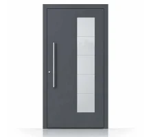 Алюминиевая входная дверь из теплого профиля ALUMIL  для дома 1100*2200 мм антрацит