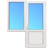Балконный блок Vikonda Класик с глухим окном и поворотно-откидной дверью 1500 x 2200 мм